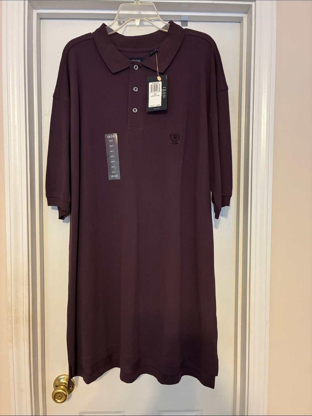 Izod Men’s NWT 2XLT Polo Shirt in Purple‎